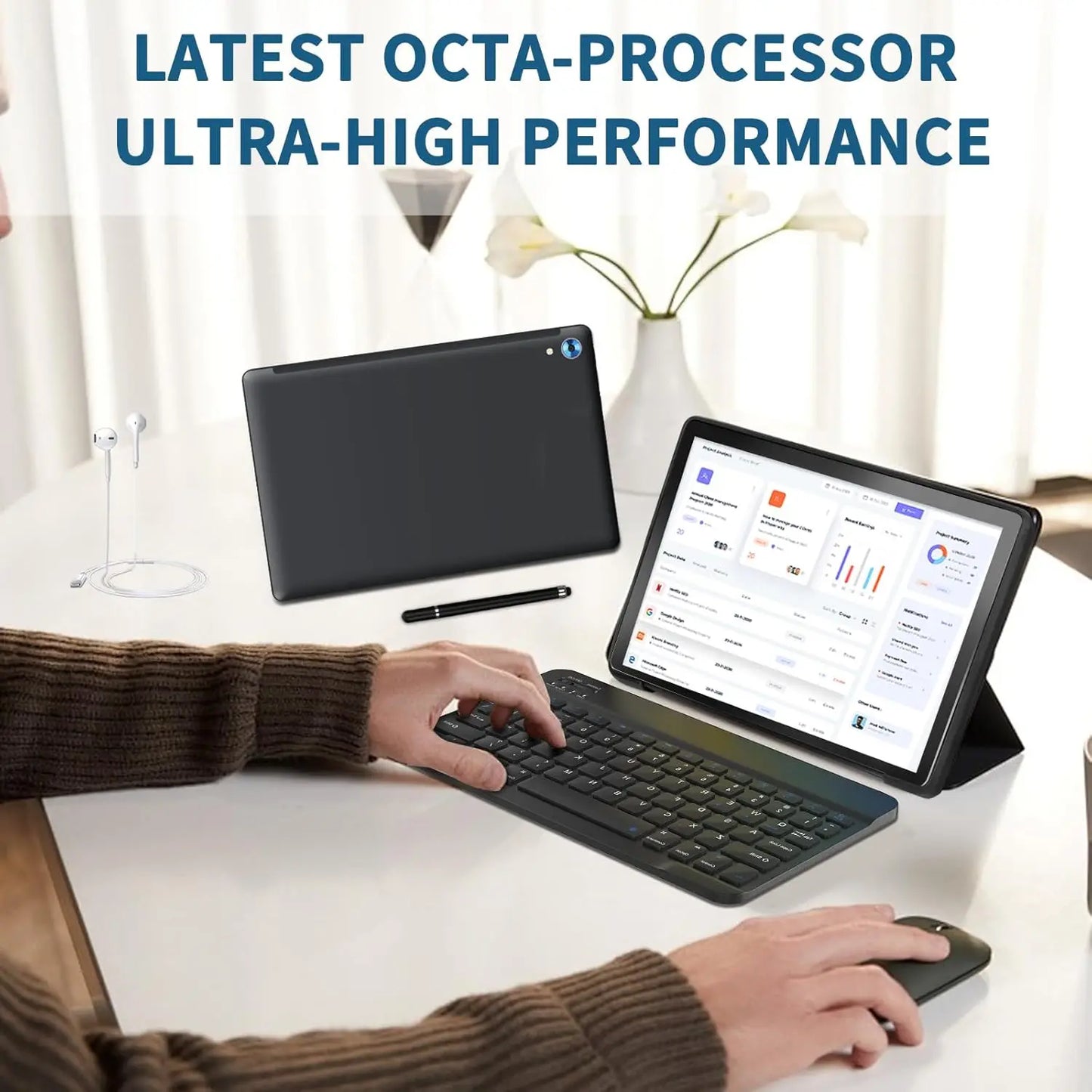 C108 10.1 Inch Tablet Octa-Core Processor 10GB RAM 128GB ROM Android 14