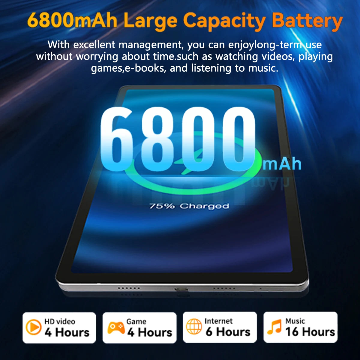 C9+ 11 Inch Tablet HD Display Android14 Octa-Core Processor 12GB RAM+128GB ROM(1TB TF)