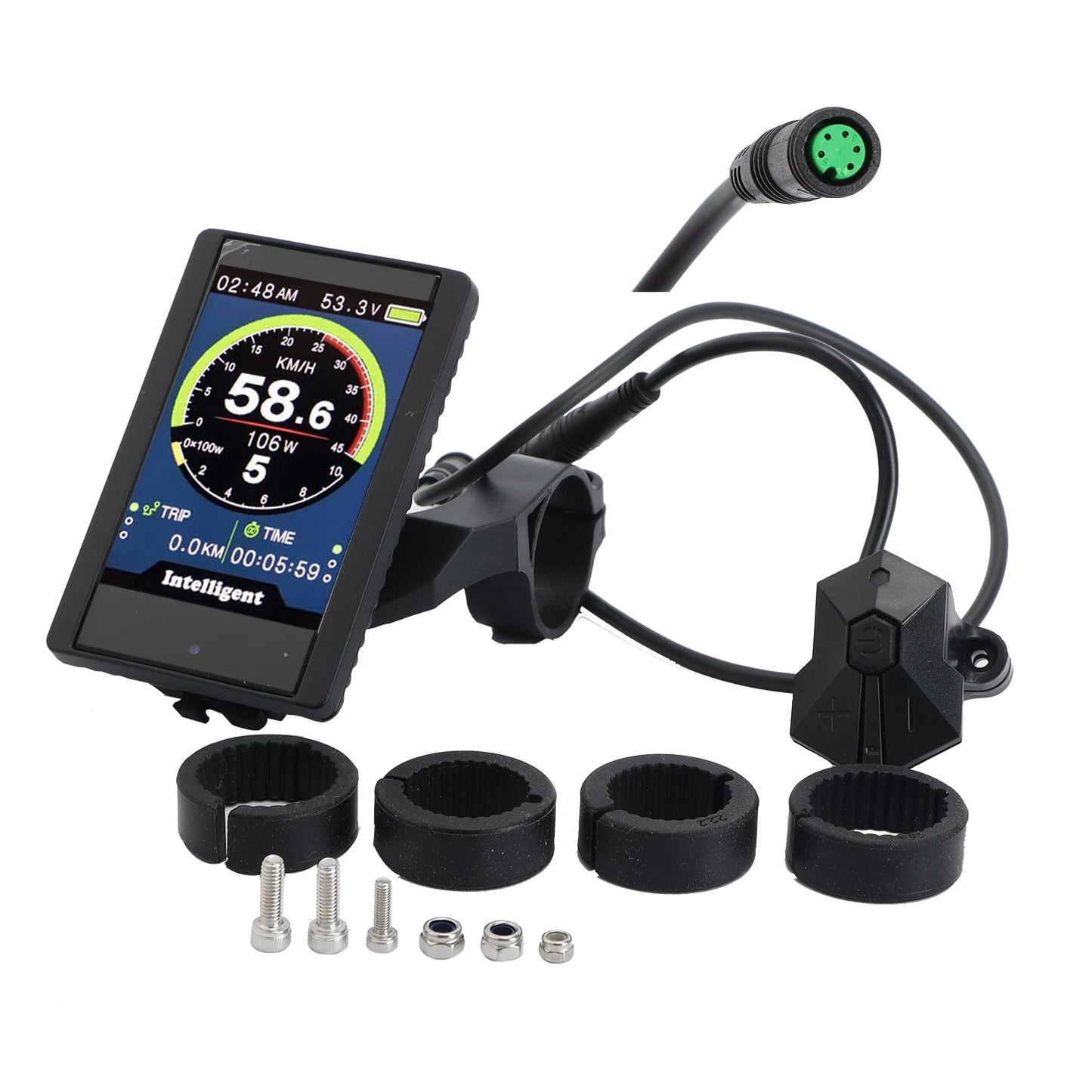 Electric Bike Speedometer with USB Port, TFT Display, P850C for BAFANG BBS, Mid Drive Hub Motor, Ebike Computer