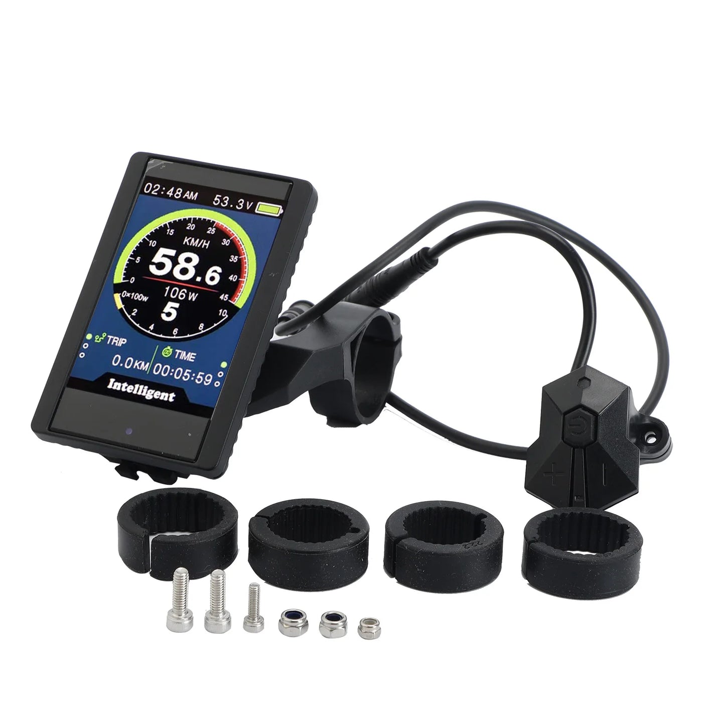 Electric Bike Speedometer with USB Port, TFT Display, P850C for BAFANG BBS, Mid Drive Hub Motor, Ebike Computer