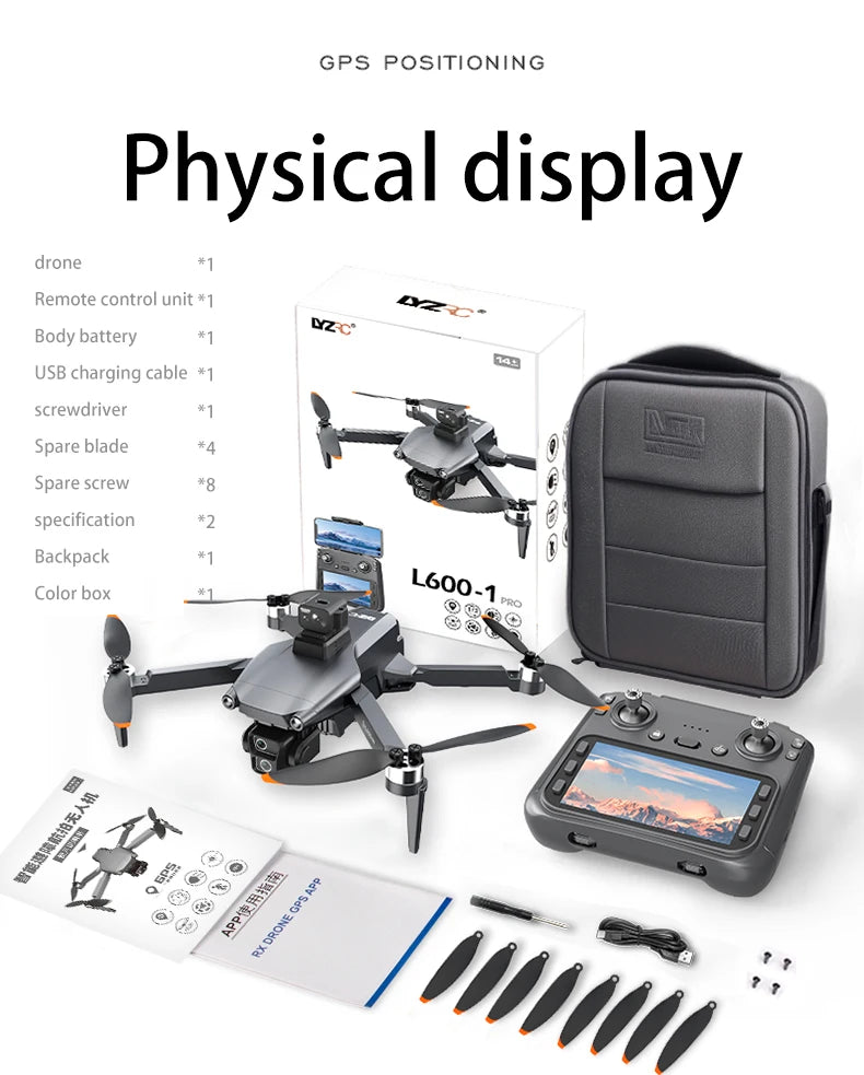 L600-1 Pro MAX GPS 4K Professional  Rc Quadcopter Drone