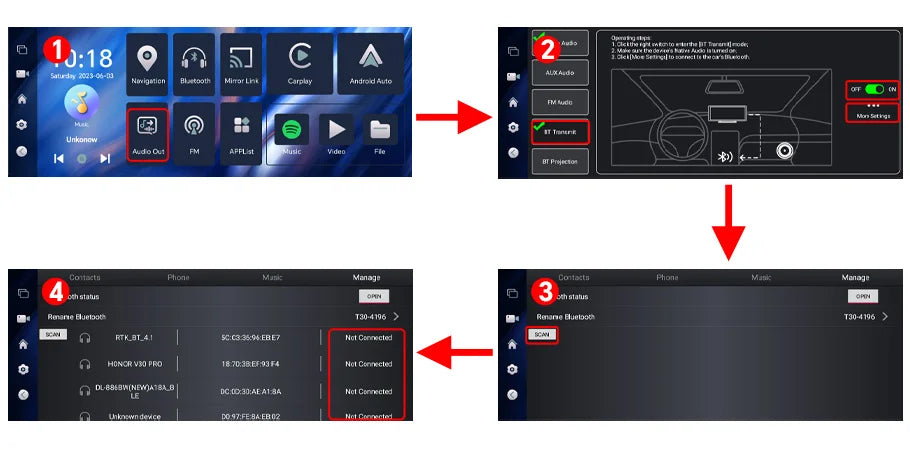 OBDPEAK T30 10.26“ Android 13  Ai Screen Carplay Android  Mirror Camera