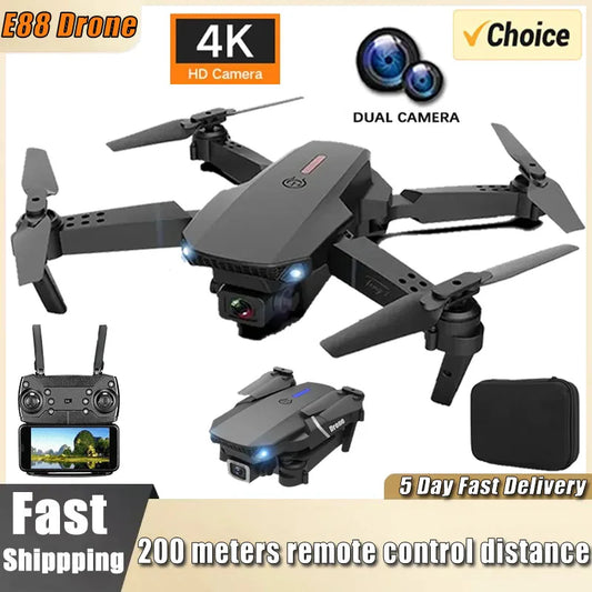 Professional Drone E88 4K  RC Drone Quadrotor Helicopter