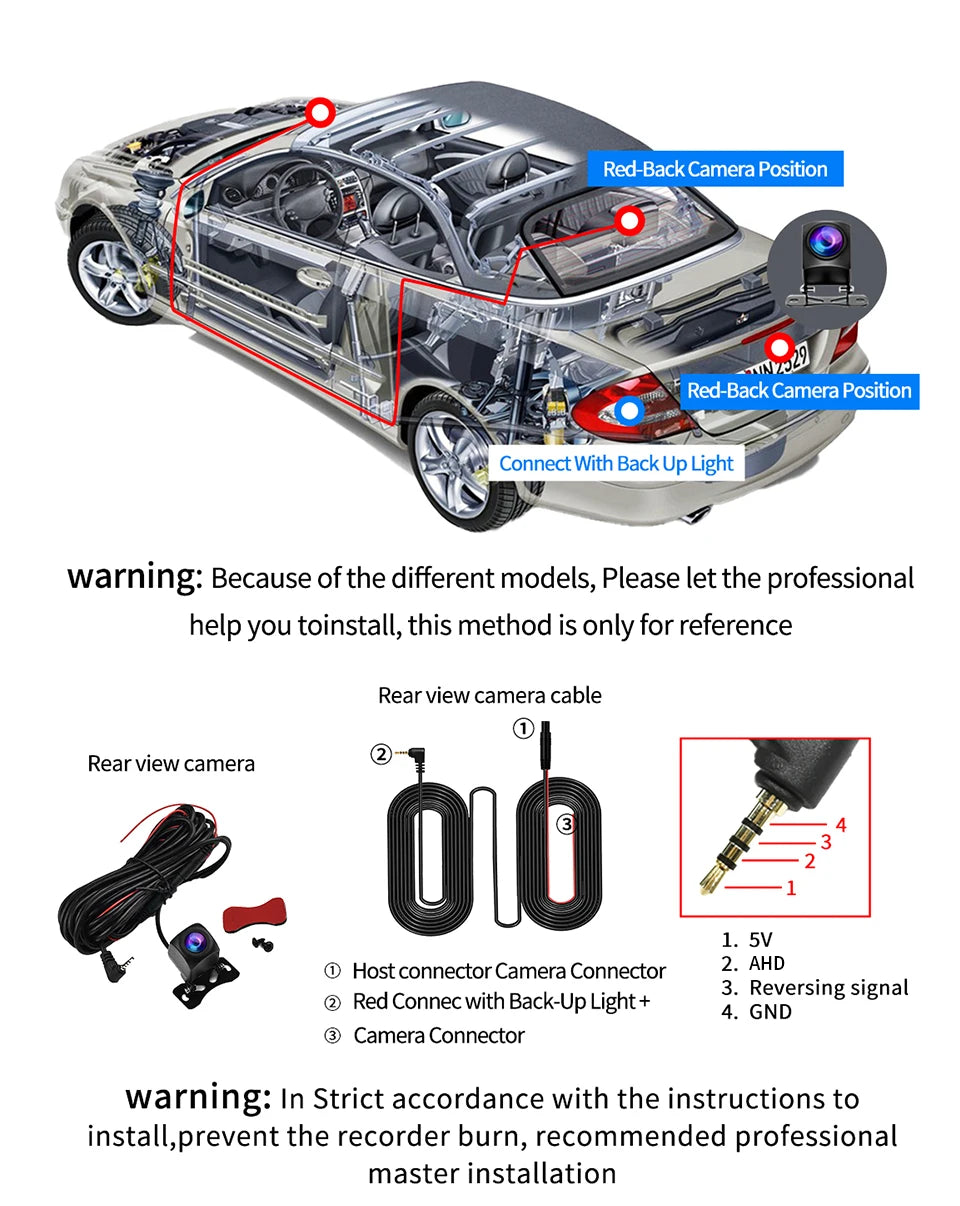 Imagebon 10.26" 4K ADAS Wireless CarPlay & Android Auto Dash Cam
