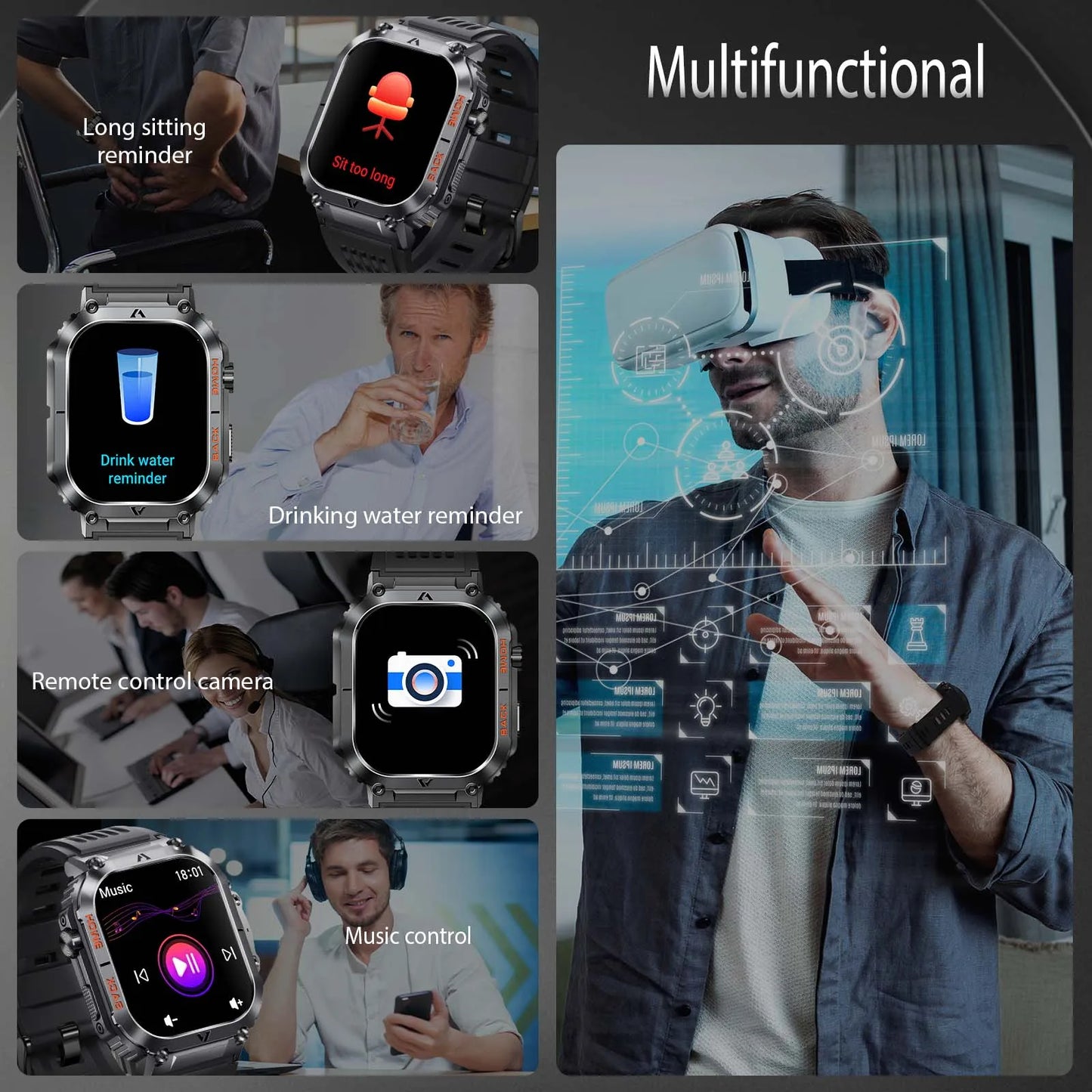EIGIIS New 5ATM Waterproof Men Military Watch