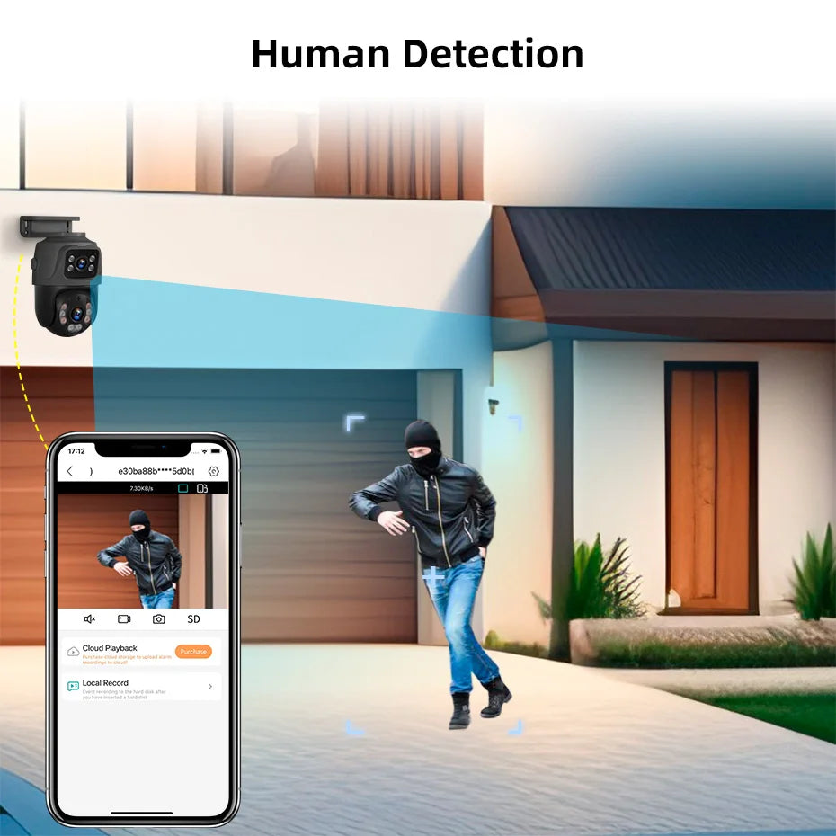 KERUI 6MP HD H.265 Outdoor Dual lens Camera System Kit POE NVR 8CH Home Security CCTV Surveillance Recorder Night Vision XMEye
