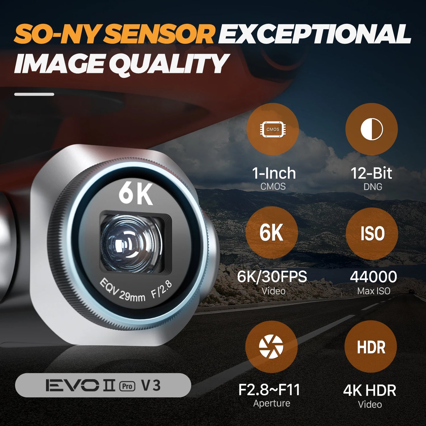 Autel EVO II Pro V3 Drone 6K Professional HD Camera 1Inch CMOS 10 KM Image Transmission 720° Obstacle Avoidance Brushless Drones