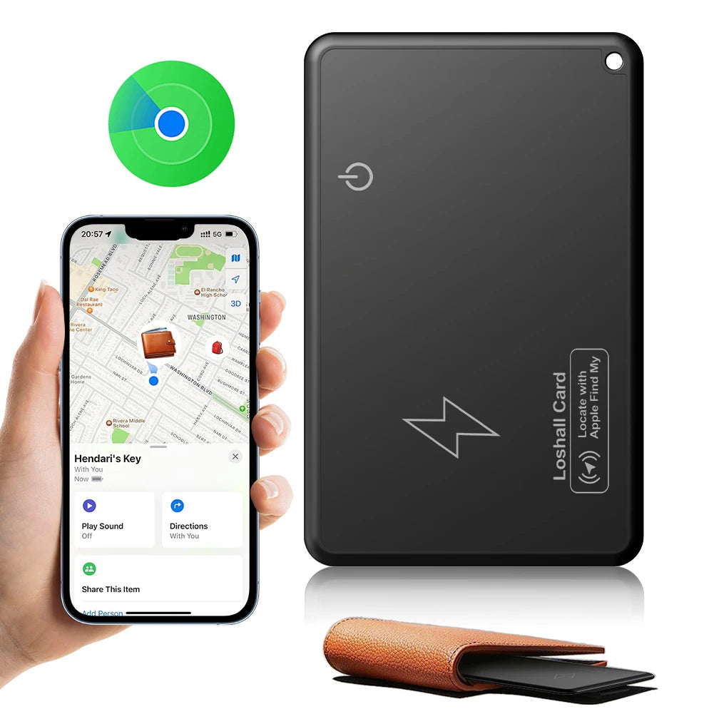 Wallet Tracker Card Bluetooth-Compatible Find My App GPS Locator Thin Item Finder