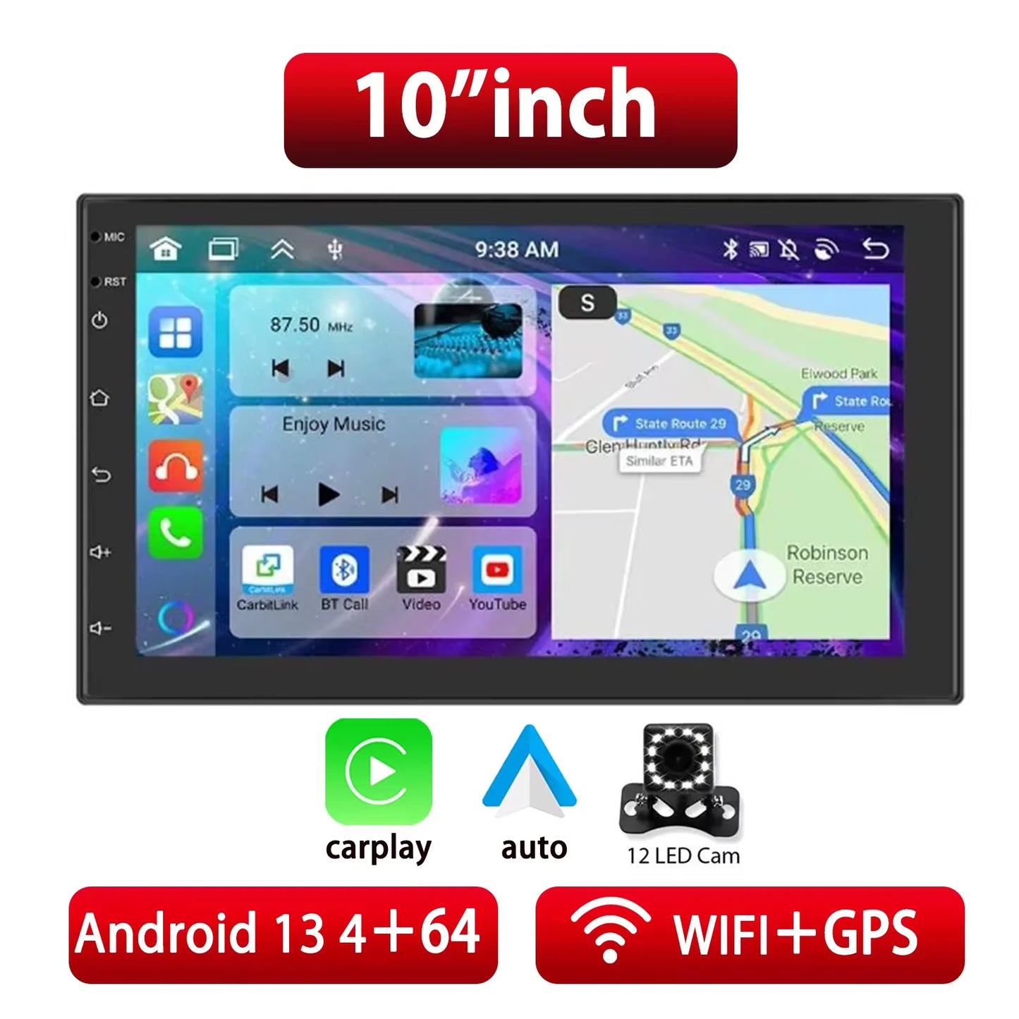 Android Car Radio Carplay  Car Multimedia Video Player GPS