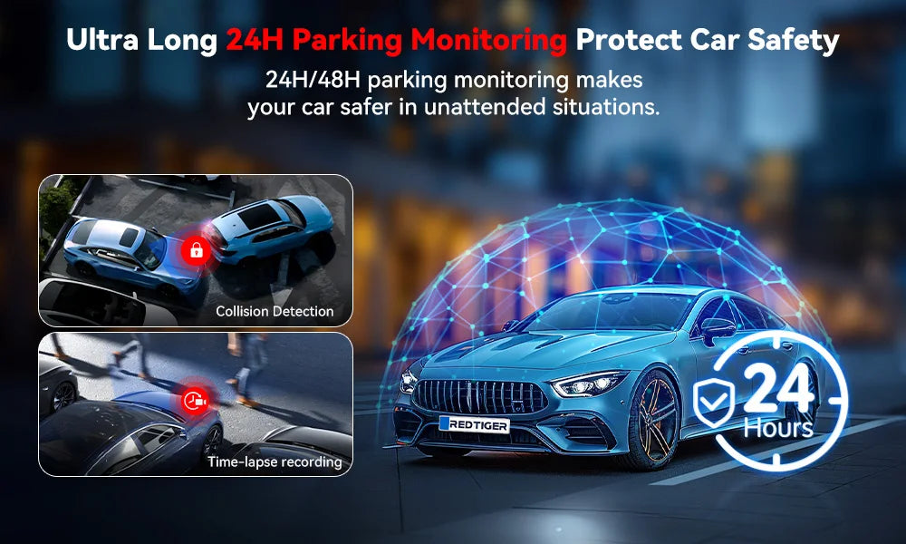 REDTIGER A4 Dash Camera Front and Rear 4k Dash Cam