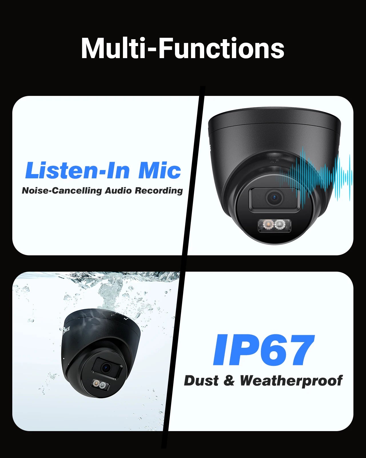 ANNKE 3K 6MP Ultra HD POE Video Surveillance System 8CH NVR Recorder 3K Security Cameras CCTV Kit Smart Dual Lights Ip camera