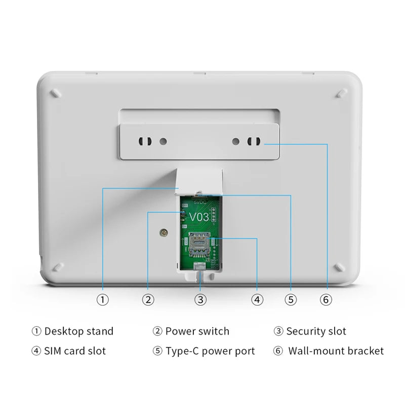 Tuya Smart WiFi GSM Home Security Alarm System - Touch Keyboard RFID APP Control Wireless Anti-Theft with Volume Adjustable