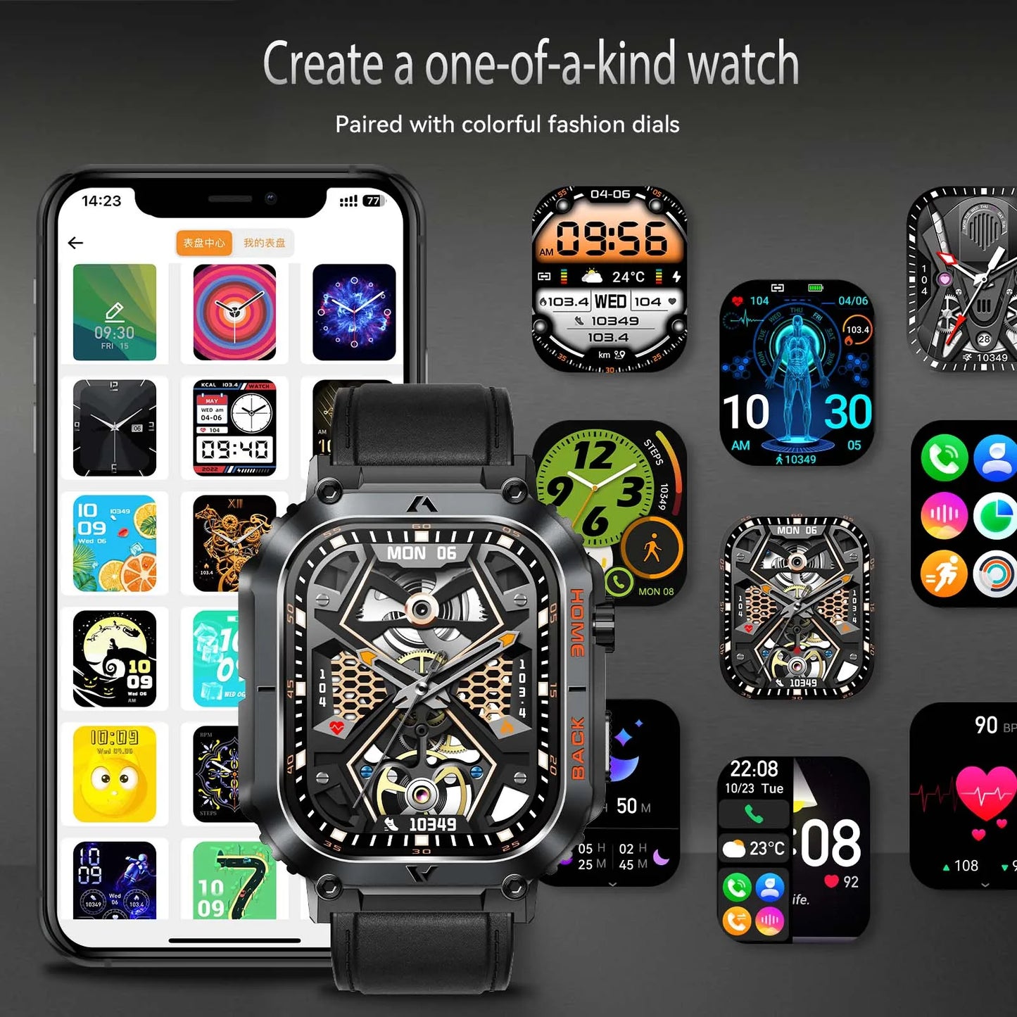 EIGIIS New 5ATM Waterproof Men Military Watch