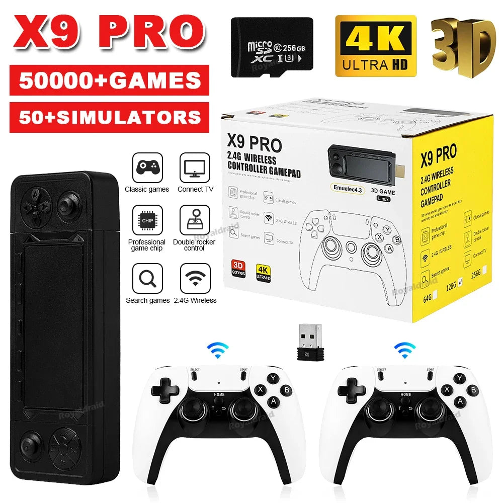 128G 256G X9 PRO GameStick 4KHD TV Video Game Console