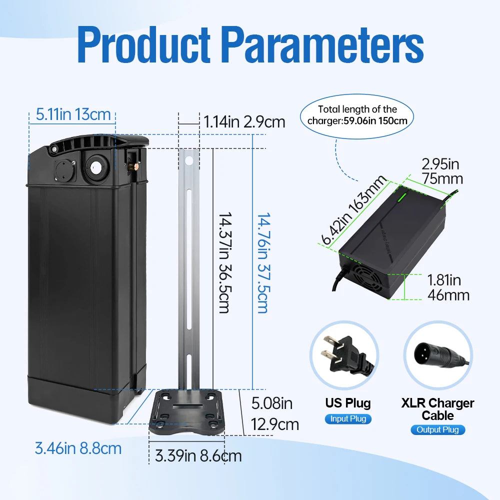 Electric Bike Battery 48V15h Battery Add Charger