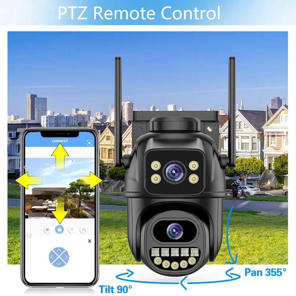 Smart 4K 8MP Wireless Dual Lens PTZ WiFi IP Home Security Camera System 10CH POE NVR H.265 Video Surveillance Set CCTV Kit ICsee