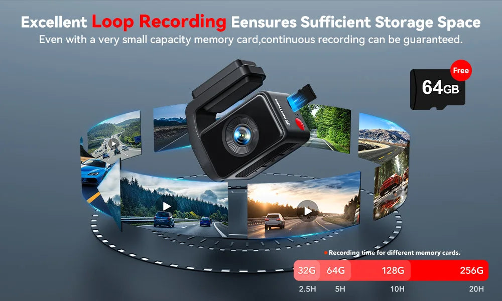 REDTIGER A4 Dash Camera Front and Rear 4k Dash Cam