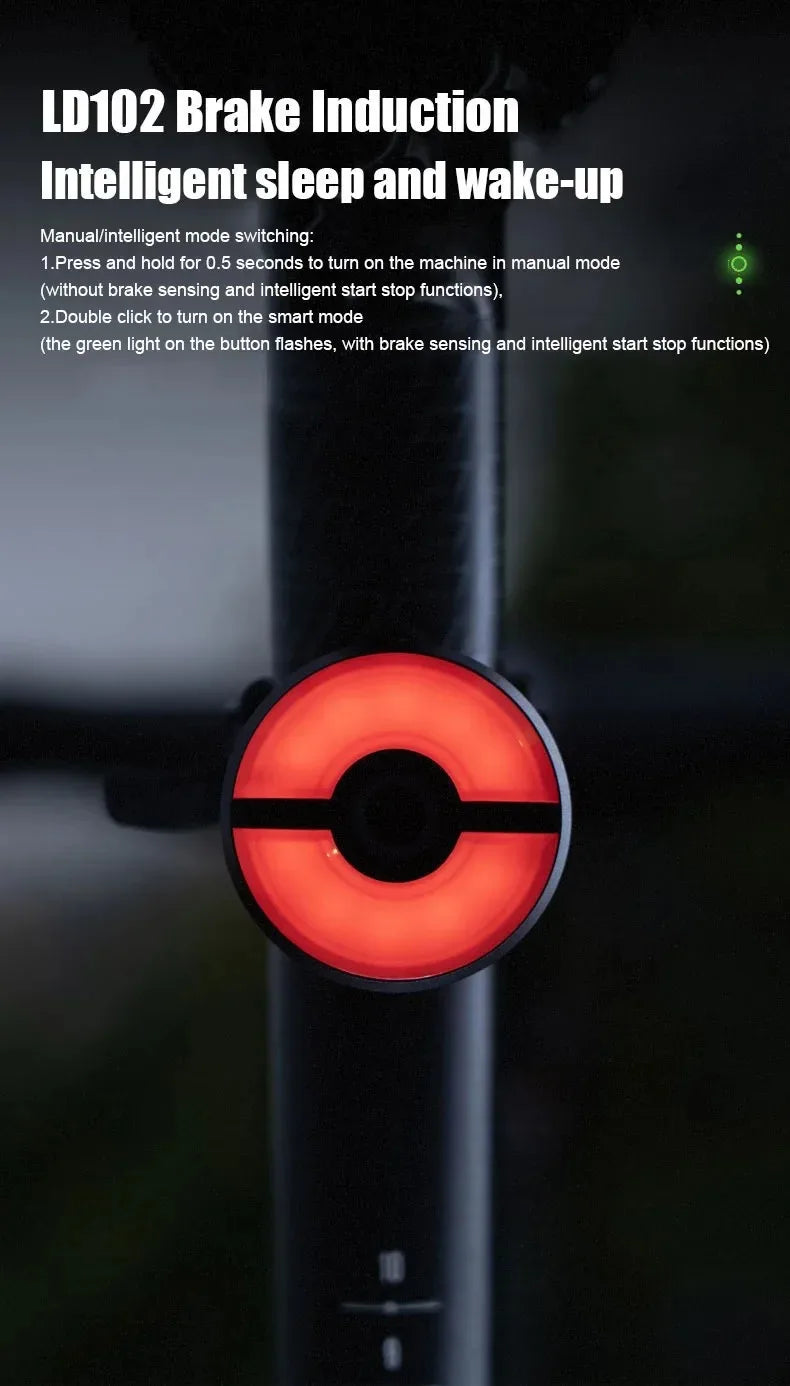Brake Sensing Bike Taillights IPX6 Waterproof Bicycle Tail Lights Automatic Switch High Brightness Cycling Taillights TYPE-C