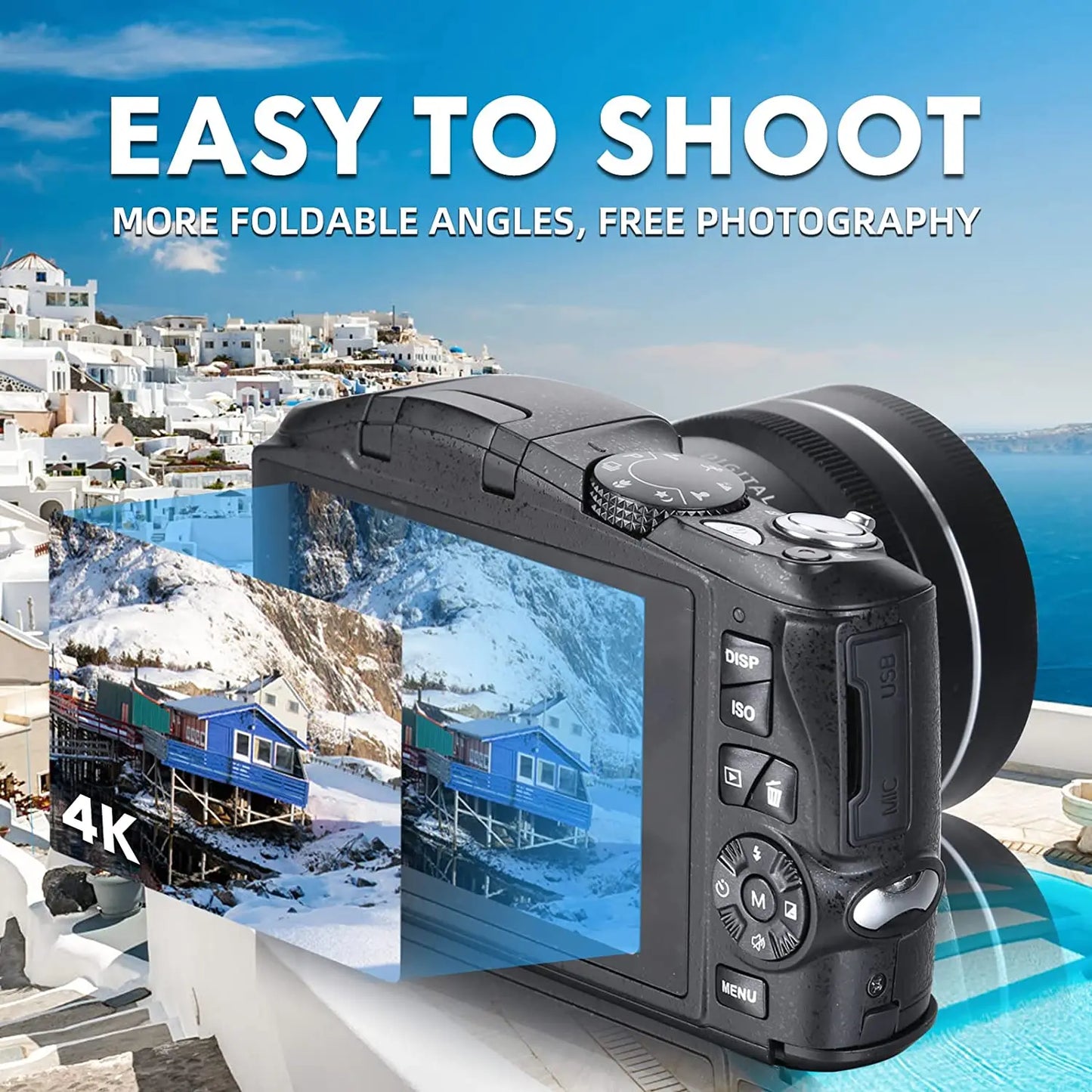 NBD Digital Camera for Photography and Video 4K 4