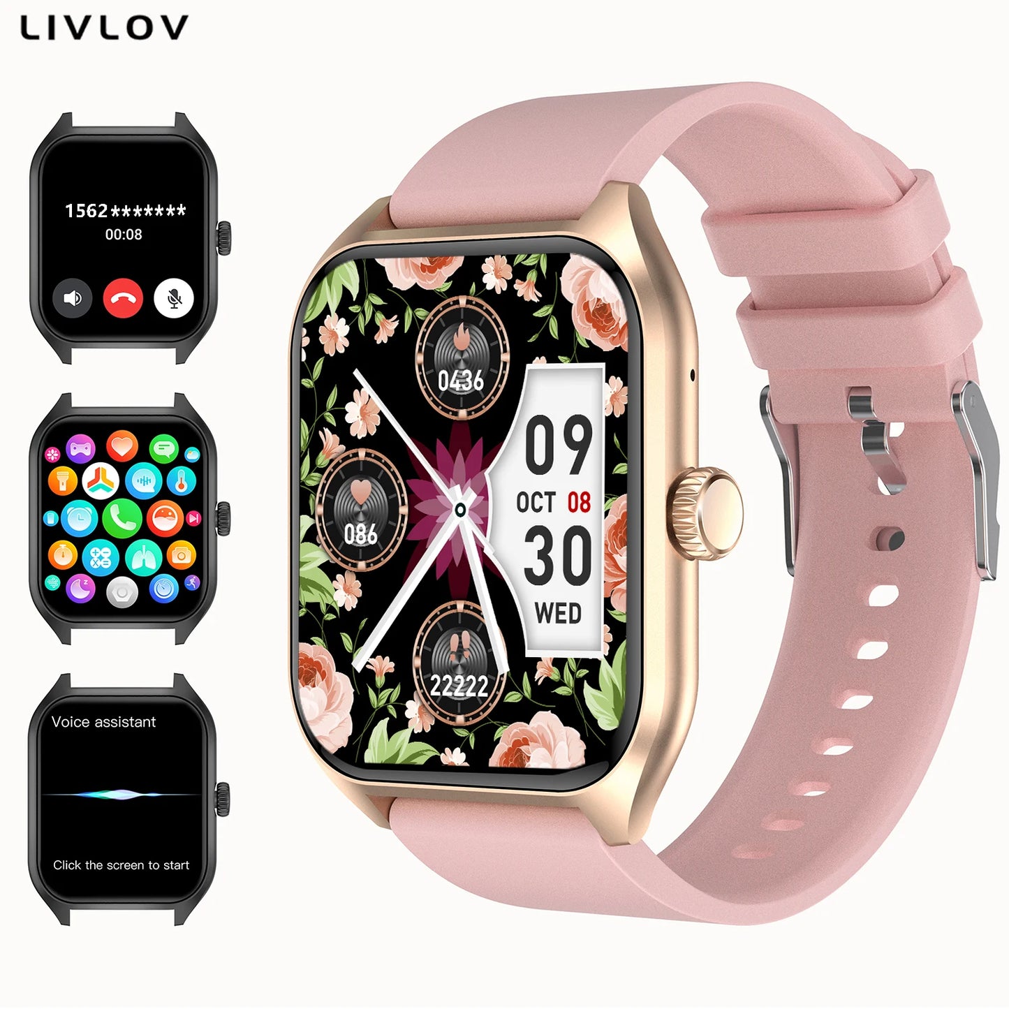 AI Voice Assistant Smart Watch for Men Women,