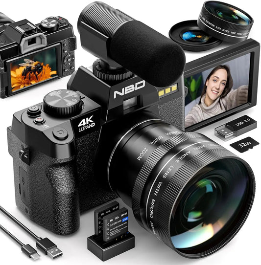 NBD 4K Digital Cameras for Photography,48MP Camera,