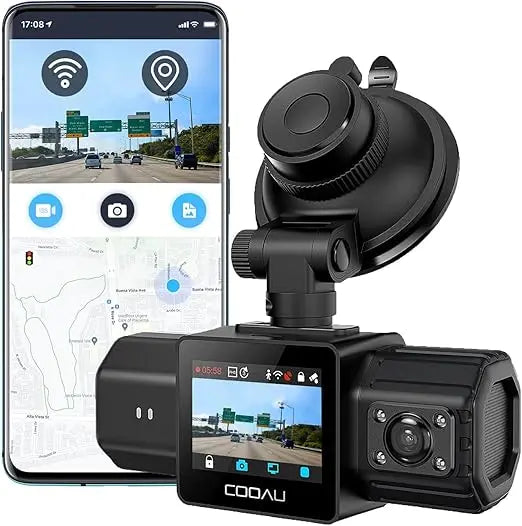 Dual Dash Cam 2.5K+1080P, Dash Cam