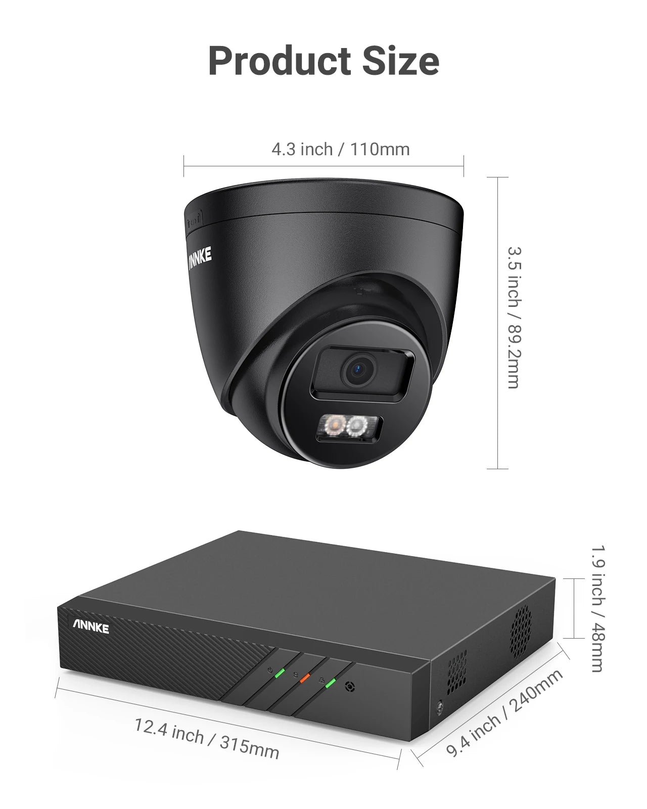 ANNKE 3K 6MP Ultra HD POE Video Surveillance System 8CH NVR Recorder 3K Security Cameras CCTV Kit Smart Dual Lights Ip camera