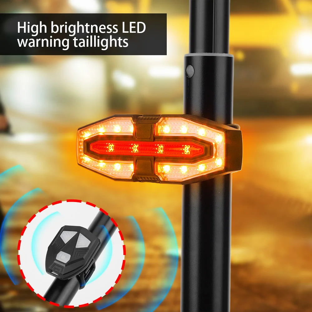Electric Scooter Turning Signal Tail Light USB Rechargable Turn Signal Rear Lamp LED Smart Wireless Light for M365 Pro 2 MI 4