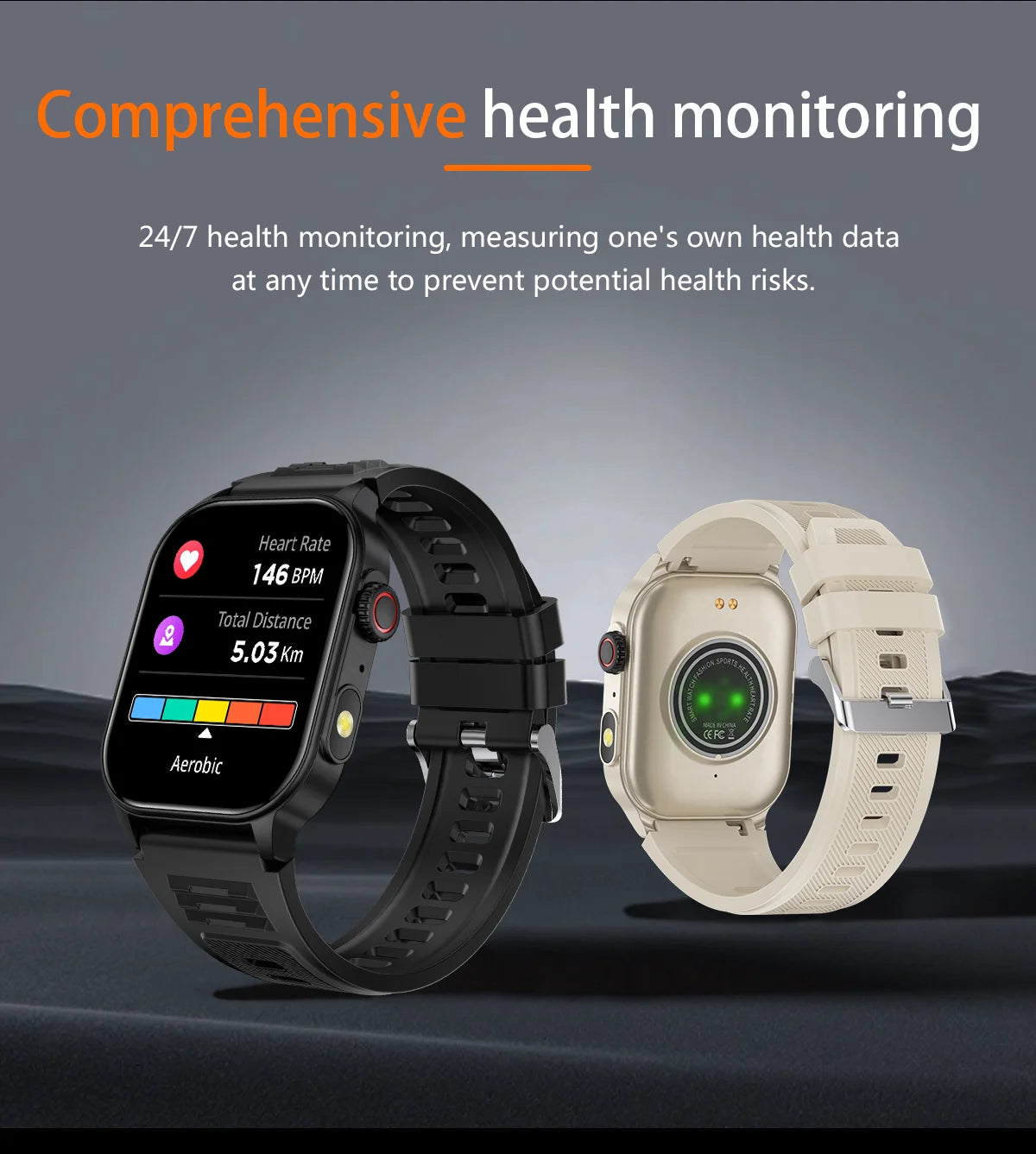 LIGE New Smart Watch LED Flashlight Military Sport Watches