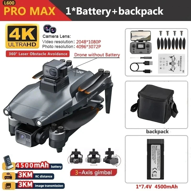 L600 PRO MAX GPS Drone Professional 4K