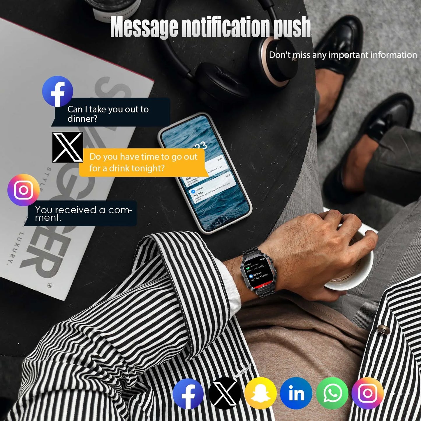 EIGIIS New 5ATM Waterproof Men Military Watch