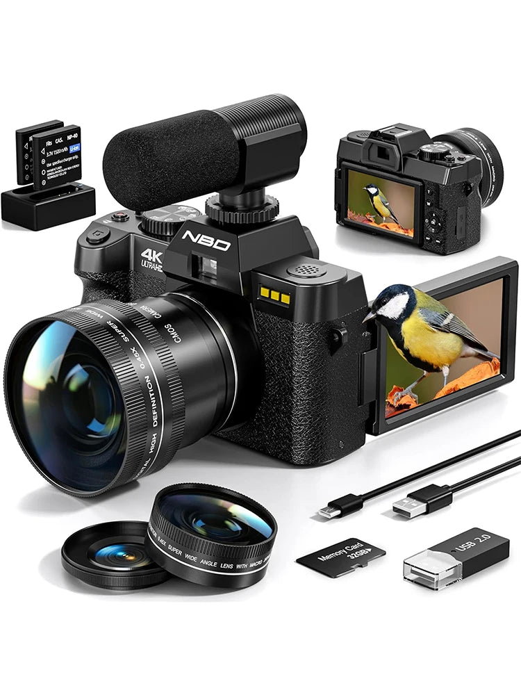 NBD Digital Camera 48MP 4K Video Camera Camcorder Vlogging Camera ,Photography Camera
