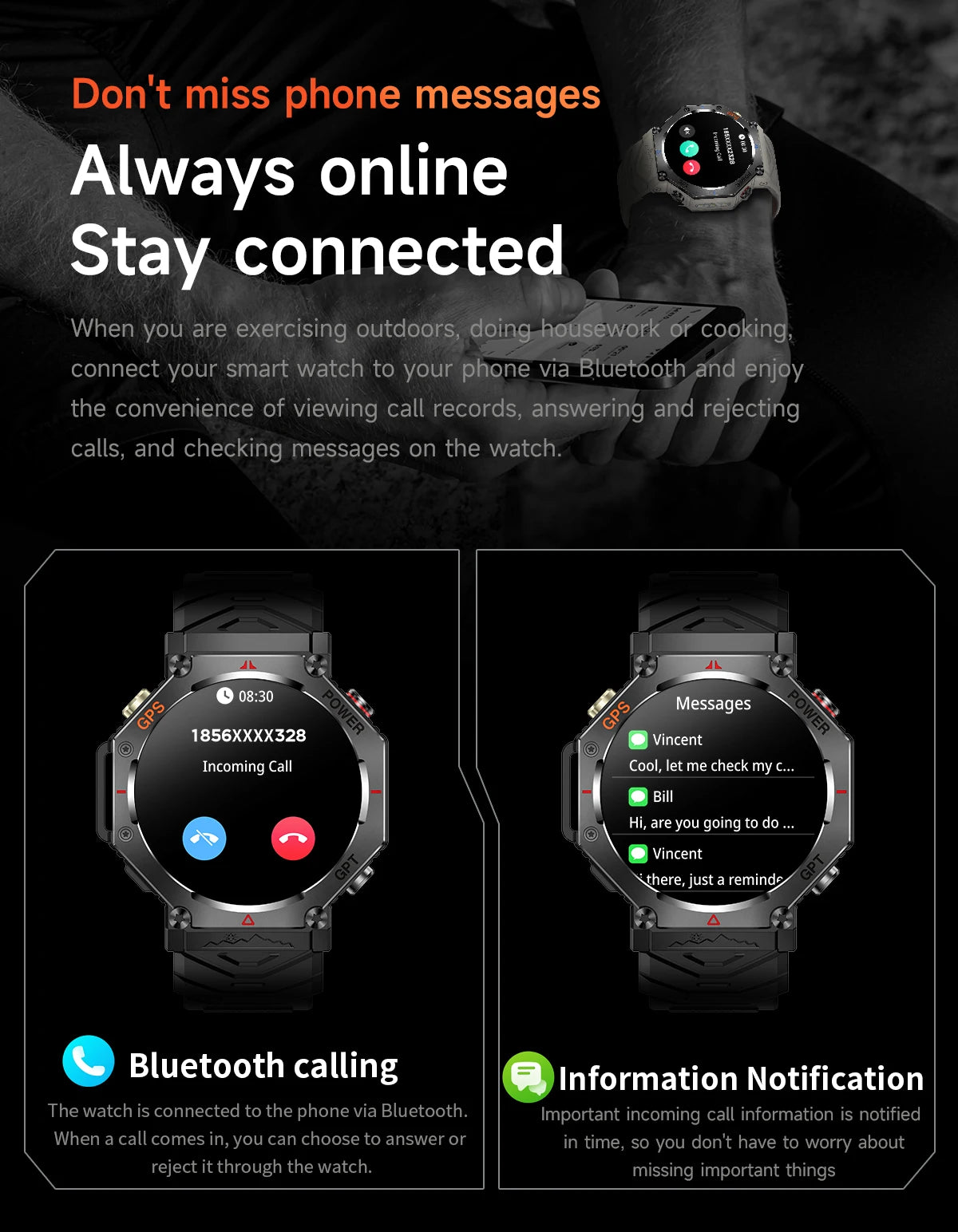 Military Smart Watch T-Rex 3