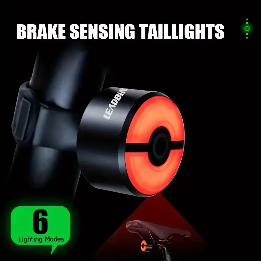 Brake Sensing Bike Taillights IPX6 Waterproof Bicycle Tail Lights Automatic Switch High Brightness Cycling Taillights TYPE-C