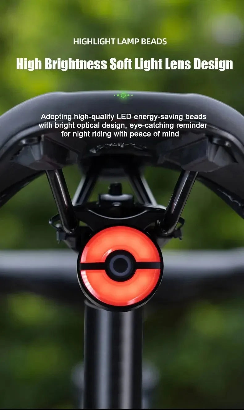 Brake Sensing Bike Taillights IPX6 Waterproof Bicycle Tail Lights Automatic Switch High Brightness Cycling Taillights TYPE-C