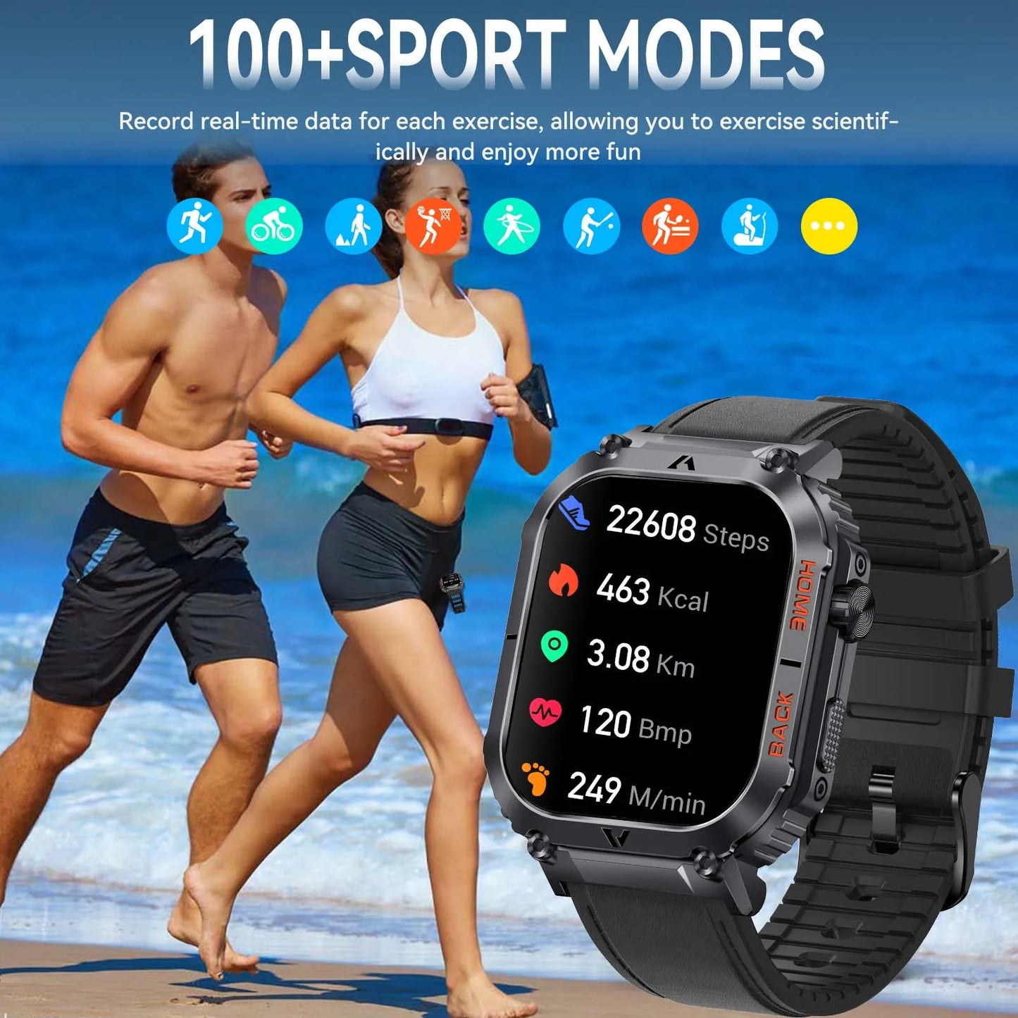 EIGIIS New 5ATM Waterproof Men Military Watch