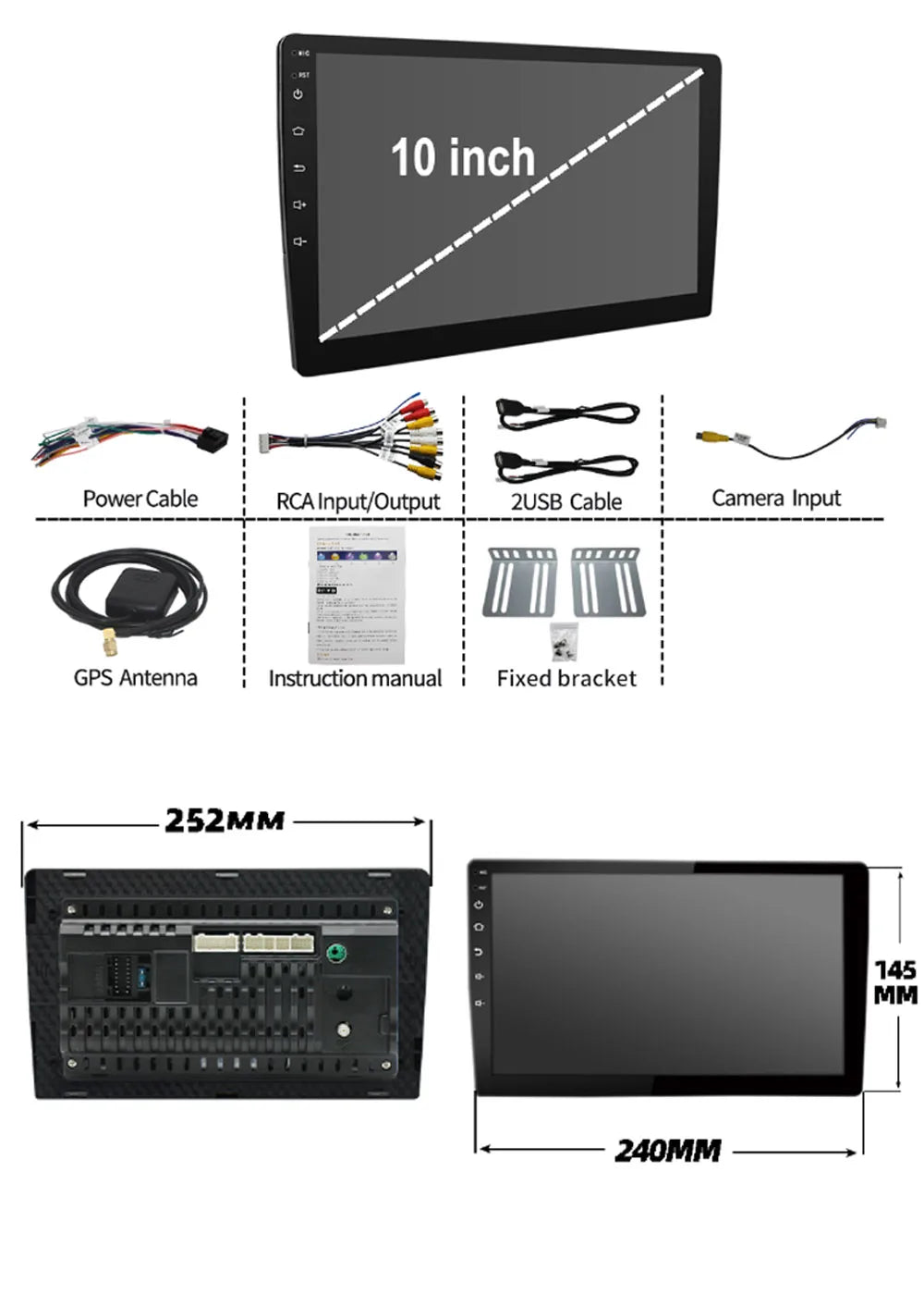 Android Car Radio Carplay  Car Multimedia Video Player GPS