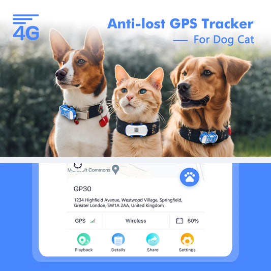 4G Dog Cat GPS Tracker for Pets -