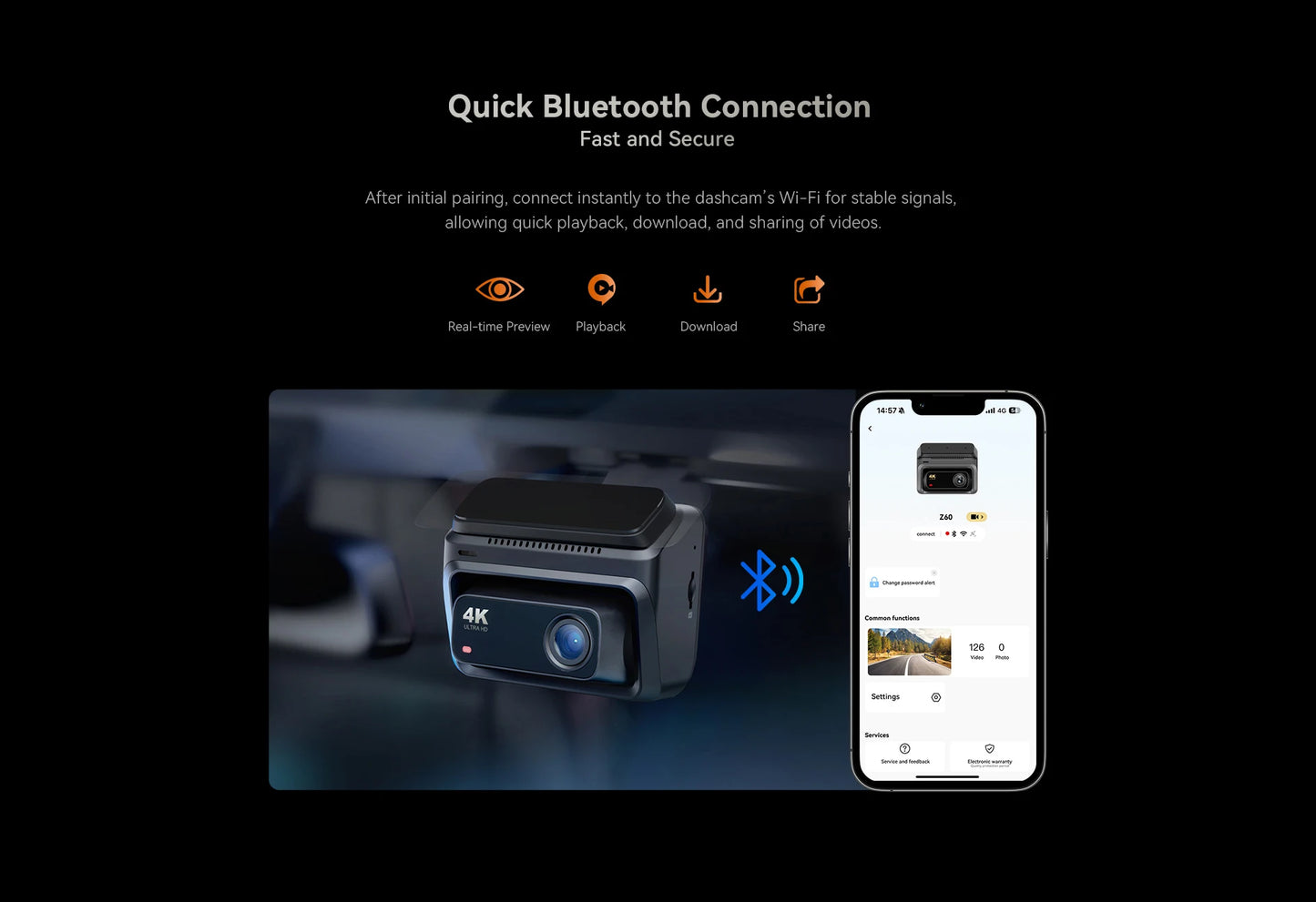 DDPAI Z60 4K+2K+1080P Dashcam  ADAS NightVIS 2.0 Dash Camera 24H Parking Monitor