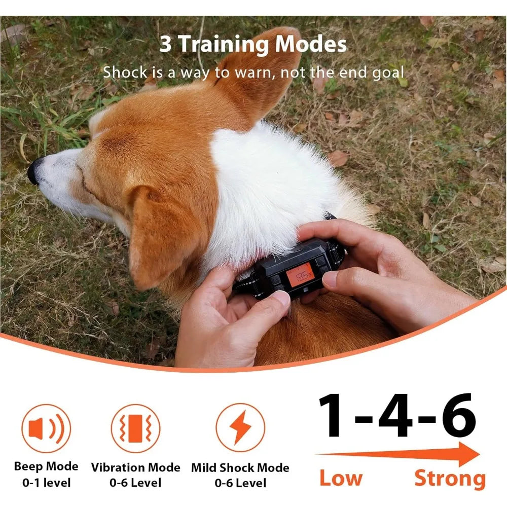GPS Wireless Dog Fence. IPX7 Waterproof Dog Training Collar.