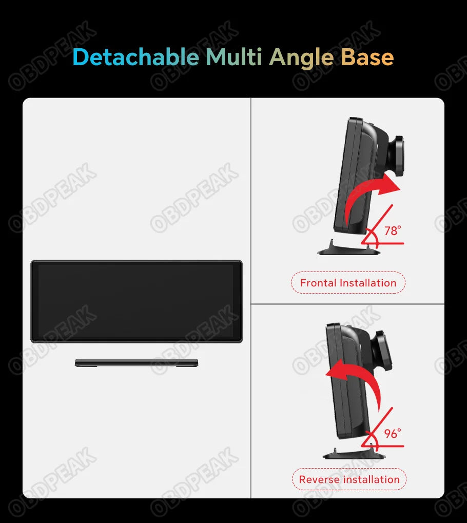 OBDPEAK T30 10.26“ Android 13  Ai Screen Carplay Android  Mirror Camera