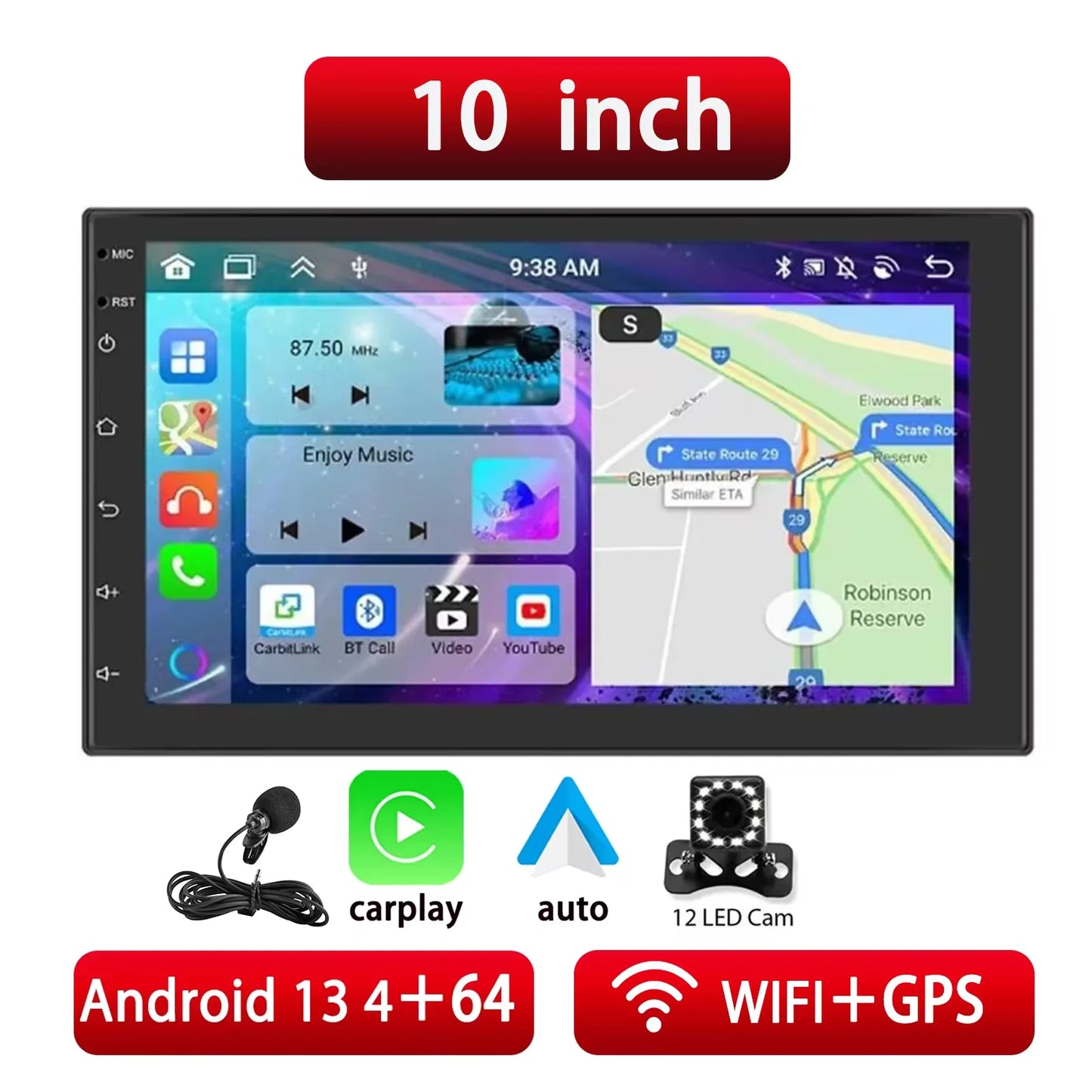 Android Car Radio Carplay  Car Multimedia Video Player GPS