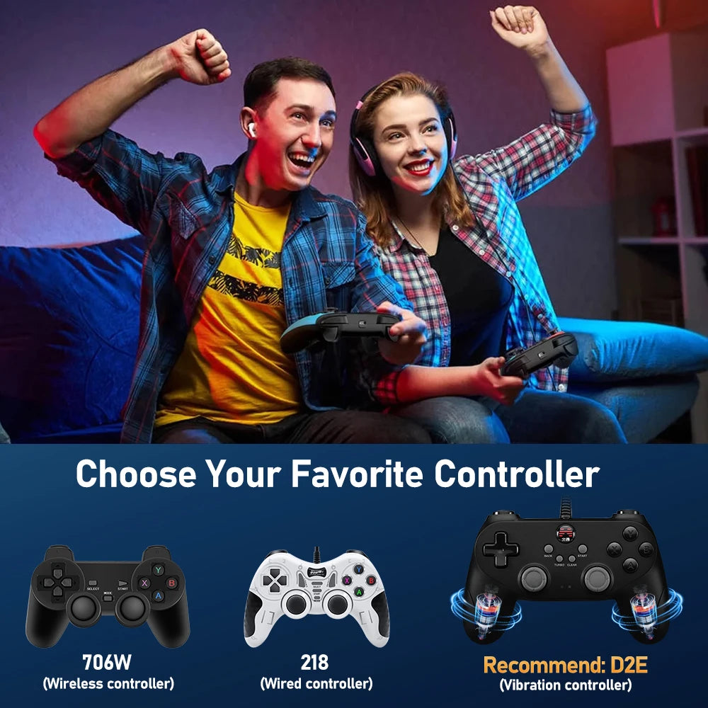 500G Retro Gaming HDD Video Game Console with 38200+Games