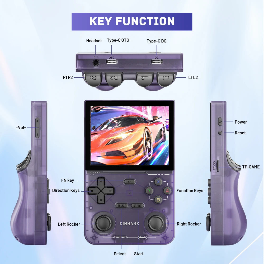 KINHANK Open Source K36 Handheld Game Console 16000 Games Emulator