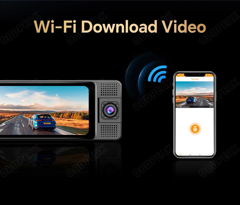 11.26 Inch 3 Camera 4K+1080P+1080P Video Recording Car Dash Cam