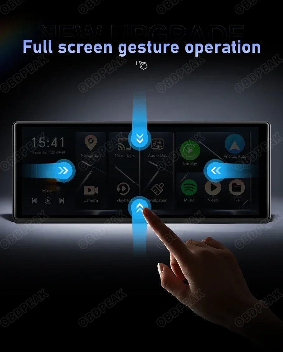 4GB+64GB 11.3 Inch Android 14 Dual Lens Dash cam Camera