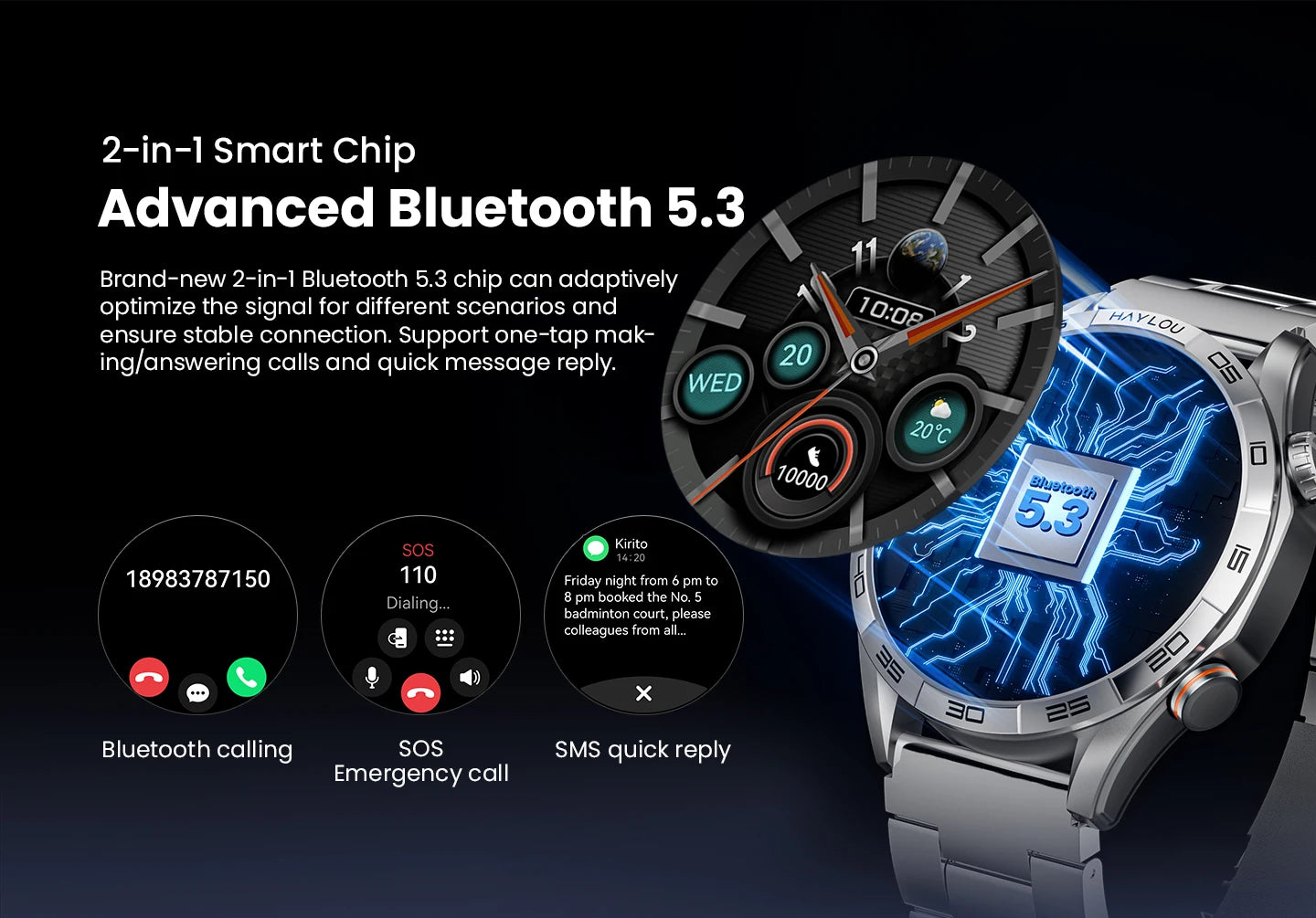 HAYLOU Solar 5 Smartwatchs Sports Smartwatch for Men