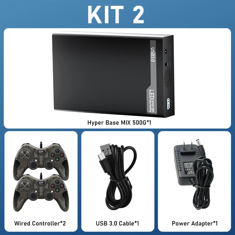 500G Retro Gaming HDD Video Game Console with 38200+Games