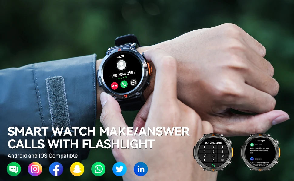 EIGIIS 2024 New KE3 Bluetooth Call Smart Watch