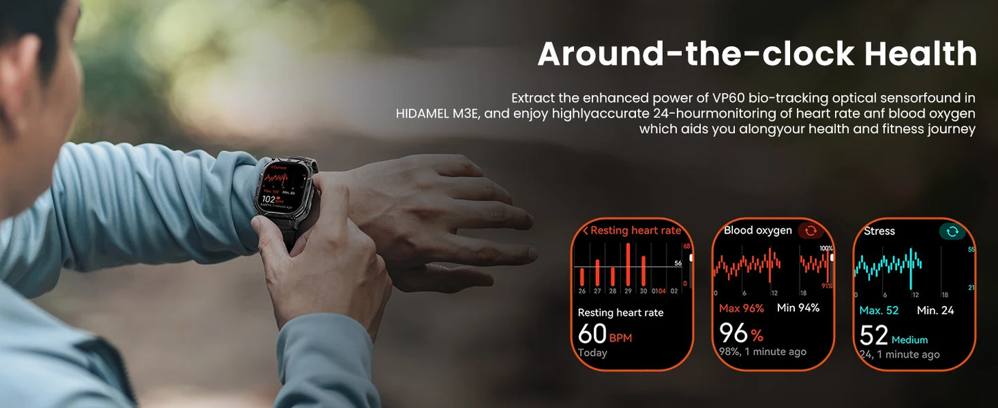 HIDAMEL M3E GPS Smart Watch For Men